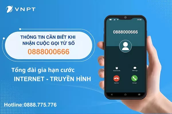 Tổng đài VNPT 0888000666 Gia hạn cước Internet & truyền hình